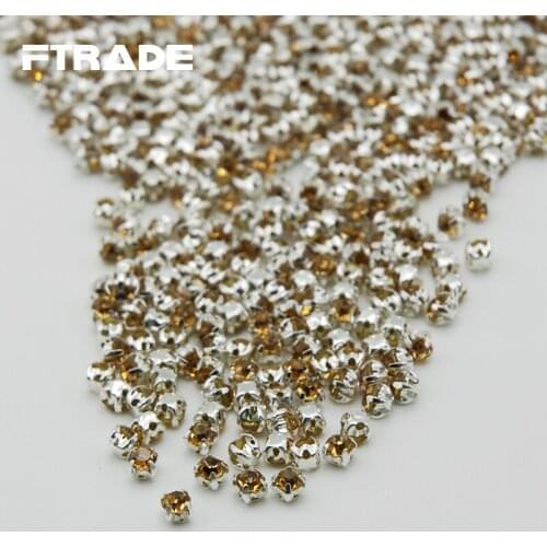 SS12(3mm) Sewing LT COL Topaz Color Claw Rhinestones FlatBack Glass Sew On Strass Crystals and Stones For Jewelry Decoration