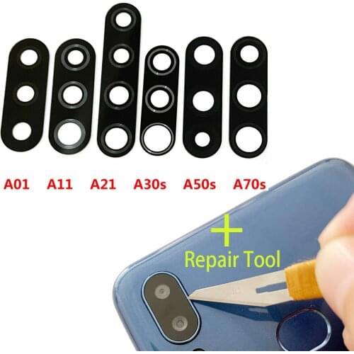 Back Camera Glass For Samsung A02 A02S A10S A20S A30S A50S A70S A21S A21 A31S M31 M31S New Rear Back Camea Lens Part + Tools