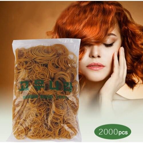 2000pcs/bag Hair Perm Coloring Heat-resistance Rubber Band High Quality Salon Ceramic Perm Rope Holders Styling Tools UN318
