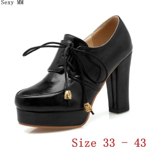 Office Career Women High Heel Shoes Platform Pumps Woman High Heels Party Wedding Shoes Kitten Heels Plus Size 33 - 40 41 42 43