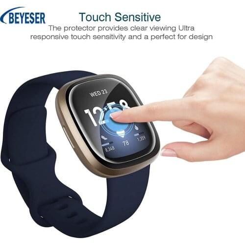 High Quality 2PC Smart Watch Hydrogel Film Compatible For Fitbit Versa 3 Watch Full Screen Protector Cover Clear Protective Film