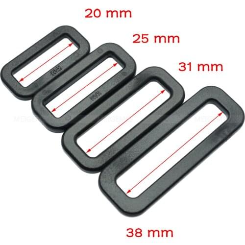 1000pcs/pack Plastic Loops Looploc Rectangle Rings Adjustable Buckles For Backpacks Straps