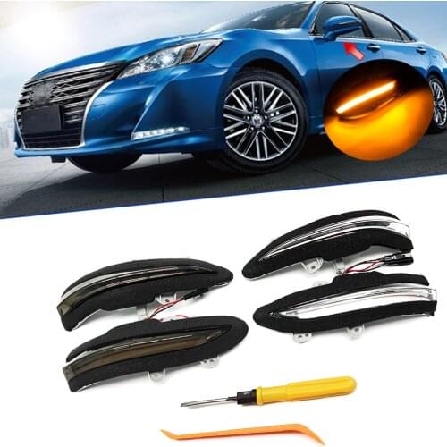 Car LED Dynamic Turn Signal Light For Toyota Crown 2013-2018 S210 4th. Side Rear View Mirror Sequential Indicator Blinker Lamp