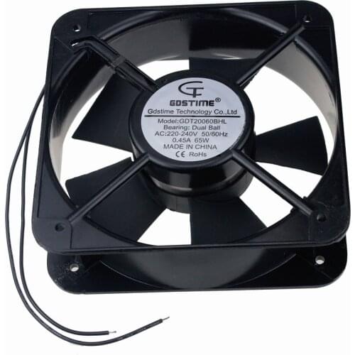 2PCS Gdstime 200mm 200x60mm AC 220V 240V 20cm Axial Cooling Industrial Exhaust Fan