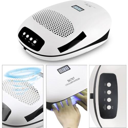 2-IN-1 UV LED Nail Lamp Nail Dryer Nail Dust Suction Collector Vacuum Cleaner Manicure Machine Nail Art Salon Equipment Tools