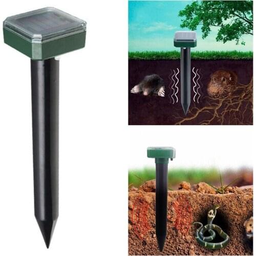 AF89 Solar Ultrasonic Pest Repeller Stake-Outdoor Pest and Mouse Repellent - Solar Powered Animal and Rodent Repellents