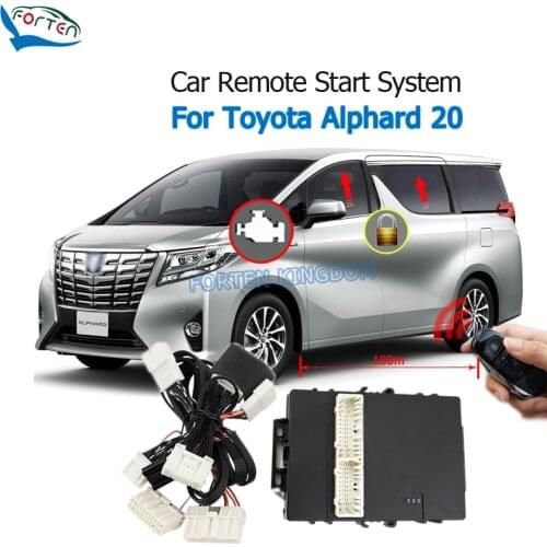 Car Remote Engine Start System Module For Toyota Alphard 20 With Window Close Door Lock Plug and Play LHD Right Hand Driver