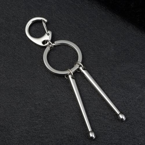 Free Shipping Woman Man Casual Wrench Keychain Unisex Drum Sticker Keyring Fashion Key Ring Stainless Steel Key Chain Mens