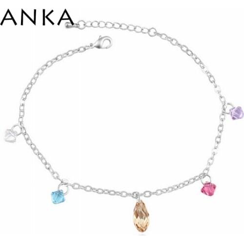 ANKA Fashion Jewelry Limited Barefoot New Charm Water Drop Crystal Anklets Crystals from Austria #105878
