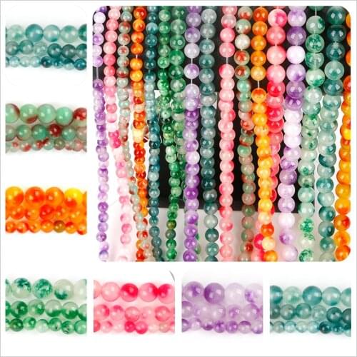 Natural Mix Gem Stone Amazonite Round Loose Beads 6/8/10MM For DIY Bracelet Jewelry Necklace Making Free Shipping Wholesale