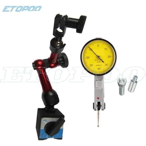 0.8mm Dial Test Indicator Gauge Universal Magnetic Base Holder Stand Table Scale 0-10mm dial Indicator Center Finder Measurement