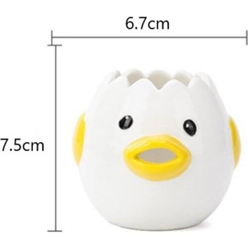 Delicate Cartoon Egg Yolk Protein Separator Practical Ceramic Cartoon Small Egg Separator