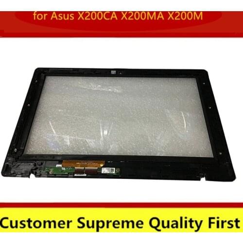 11.6" Touch screen digitizer for Asus X200CA X200MA X200M Glass with frame Bezel
