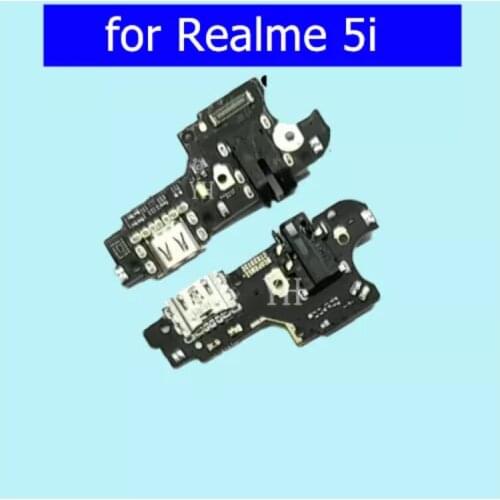 For Realme 5i USB Charger Connector Flex Cable USB Charging Dock PCB Board Flex Cable Audio Jack Repair Parts