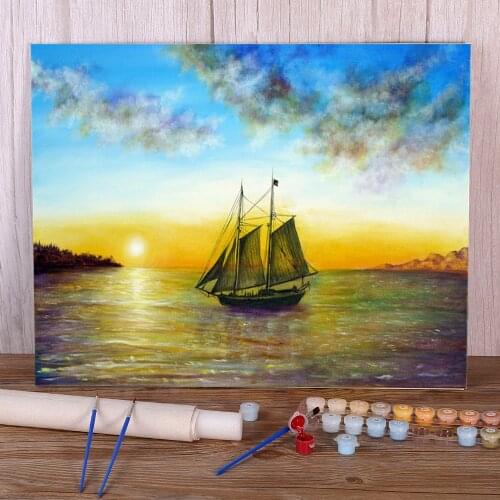 Natural Scenery Haven Painting By Numbers Set Acrylic Paints 50*70 Picture By Numbers Photo New Design Crafts For Wholesale