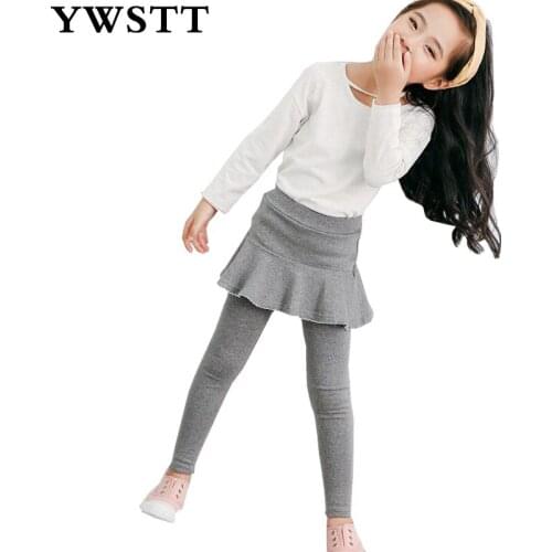 Baby Girls Cotton False Two Culottes Leggings 2018 New Autumn thickening Children Girls Wool Culotte Kids Child Legging