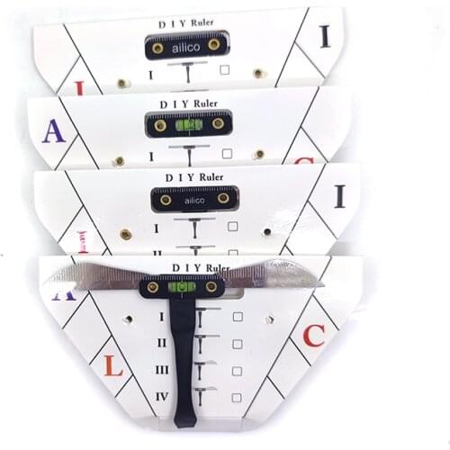 Microblading Tattoo Eyebrow Stencil Ruler Adjustable Eyebrow Positioning Ruler Reusable Ruler Shape Tattoo Balance Measure Tool