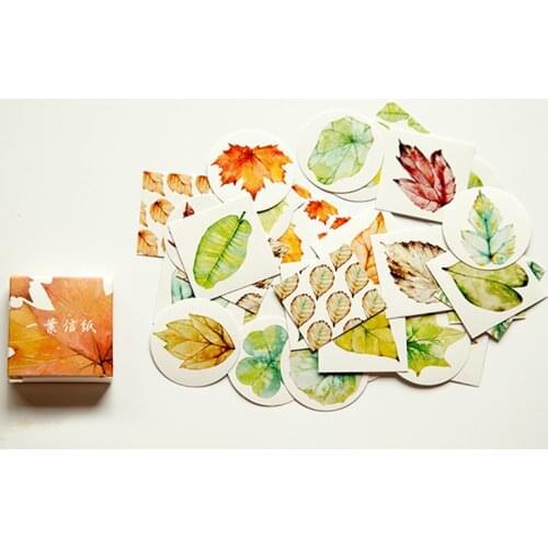 Cute Cartoon leaf Memo pad Stickers Posted It Kawaii Planner Scrapbooking Stationery Sticker Escolar School Supplies