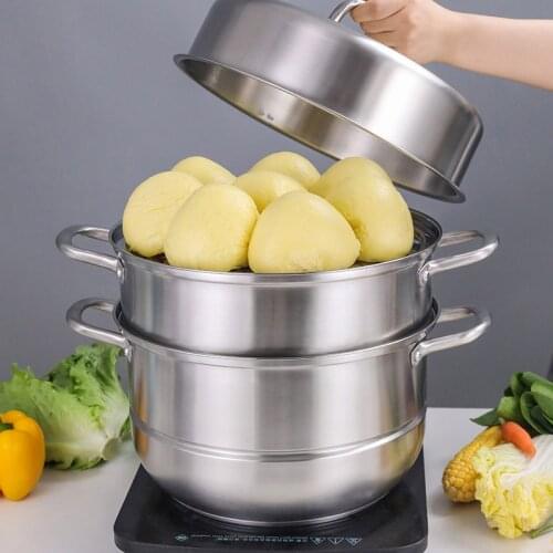 Stainless Steel Edging Bamboo Steamer Dim Sum Dishes Fish Steamer Rack Pot food Steamer Basket Wooden Steamed Buns Cookware