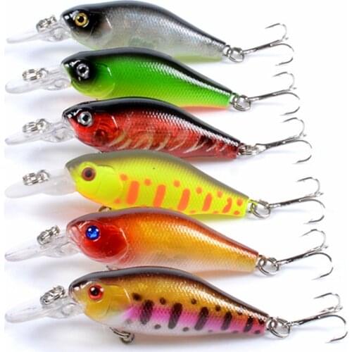 1pc Hard Minnow Fishing Lure 7cm/7g Hooks Topwater Wobbler Artificial Bait For Bass Pike Crankbait Tackle fishing lure for trout