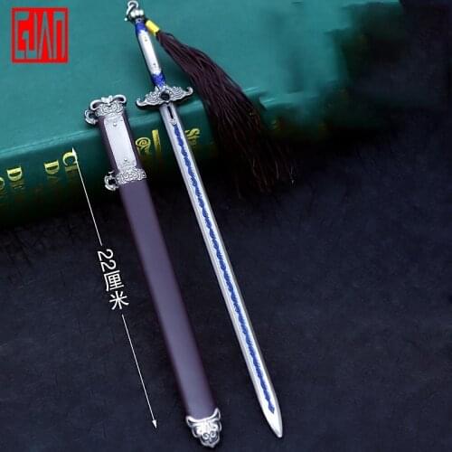 Painting Bad People In The Jianghu Surrounding Toys Ji Ruxue Weapon Plain Heart Sword Alloy Model Animation Scabbard Buckle