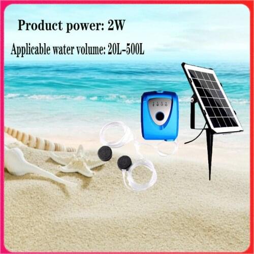 Solar Aquarium Aeration Pump Fish Tank Oxygen Aerator Portable Air Pump Fishing Waterproof