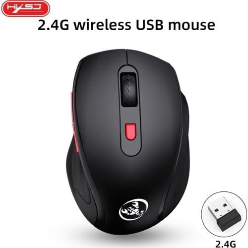 The New 2.4G Office USB Wireless Mouse 6 Buttons 1600DPI Adjustable Support Notebook Desktop Computer Peripherals