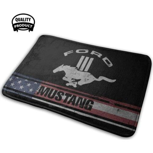 - Vintage Classic Logo - Usa Flag 3D Soft Non-Slip Mat Rug Carpet Cushion Automobile Vintage Black Car Cars Classic Signed Cool