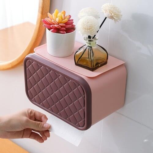 Punch-free Toilet Bathroom Tissue Box Toilet Shelf Tissue Box Without Punching Toilet Paper Shelf Waterproof Paper Tray