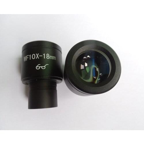 High Eyepoint Eyepiece WF10X/18mm Wide Angle Biological Microscope Eyepiece Compound /w Mounting + Cross Reticle 23.2mm size