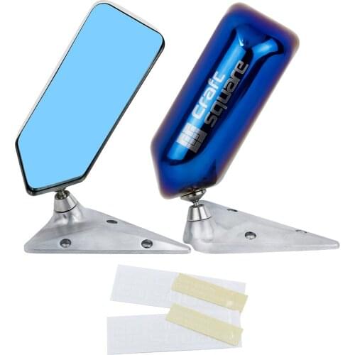 F1 Style Brunt Blue Racing Car Side Rearview Mirror with Blue Mirror