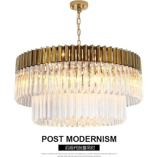 Gold American Style Retro Chandeliers Led Crystal Lighting For Living Room Bedroom Hall Hotel Restaurant Dining Room Lustre