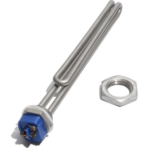 1 Inch NPT/DN25 Thread 304 SUS Electric Water Heater Element Foldback Screw In 1KW/2KW/3KW/4KW/6KW with Accessory