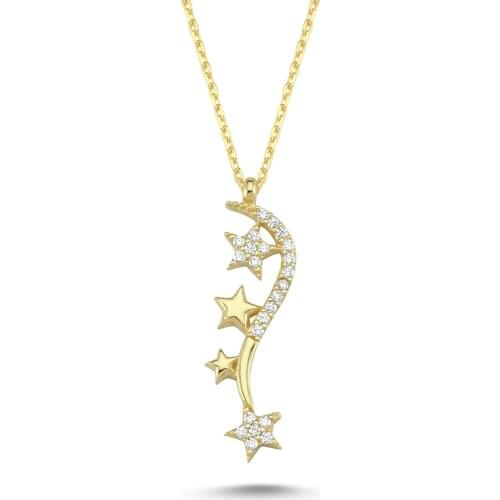 14k (585) Gold Stars Pendant, Necklace