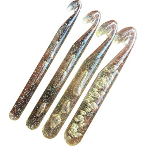 12mm-20mm 4 PCS/set Large size Plastic handle Transparent Craft Knit Crochet Hooks Knitting Needles Weave Diy Craft Loom Tool