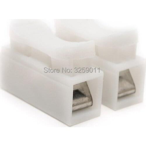 500PCS Quick Splice Lock Wire Connectors CH-2 CH 2 Push Type Wire Connector 2P Butt Joint Terminal Blocks Electrical