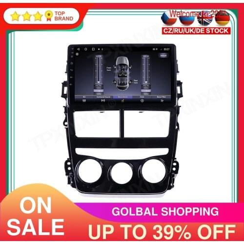 6+128G Android 10 For Toyota Yaris Vios 2017-2020 Car Multimedia Player GPS Navigation Headunit Radio Audio Stereo Tape Recorder