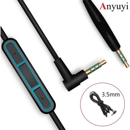 3.5mm Earphone Audio Cables With Microphone Repair Headset Wire Replacement for Quiet Comfort QC25 Headphone Mic