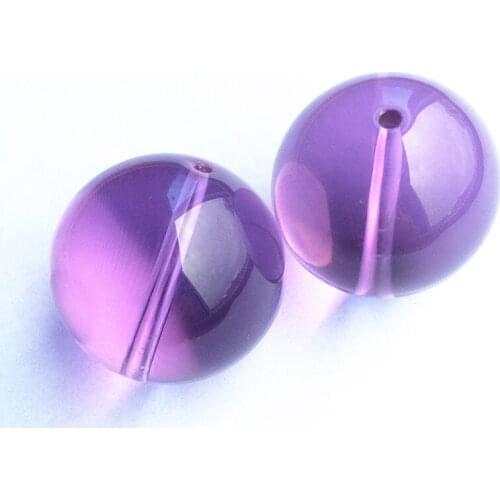 Free shipping 50pcs/lot 30MM fashion Glass crystal Purple Beads, Magic Glass smooth balls for Crystal Chandelier Accessories