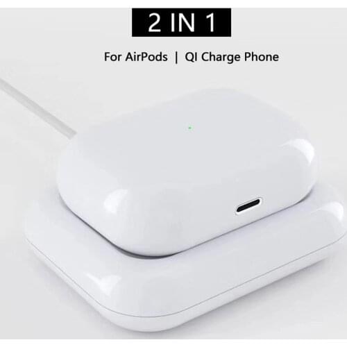 2 in 1 7.5W QI Wireless Charger Dock Station Pad For Apple Airpods 2 AirPods Pro iPhone 8Plus 12 XS XR Xs 11 Pro Max Charge Base