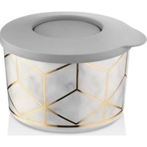 Patterned Large Storage Container 800 ml BPA Free Hard Plastic Home Kitchen Refrigrator Store Dry Food Cheese Jam Pulse Sugar Le