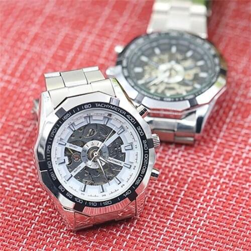 Mens Watches Top Brand Luxury Skeleton Watch Hand-Winding Skeleton Automatic Mechanica Watch Waterproof Clock Relogio Feminino
