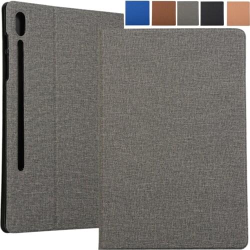 For Samsung Galaxy Tab S7 Plus 2020 Case 12.4 inch Cover Solid Flip Funda Tablet for Tab S7 Plus S7+ Case SM-T970 T975 Coque+Pen
