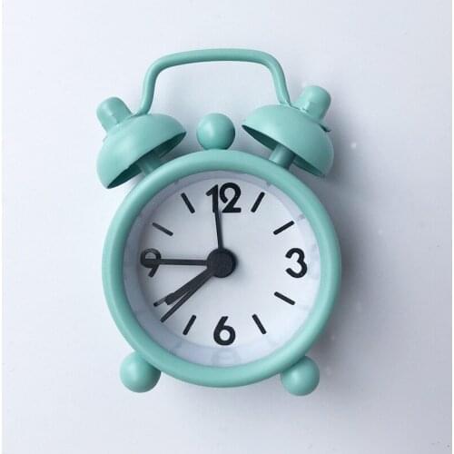 Electronic Small Alarm Clock Creative Cute Mini Metal Small Alarm Clock For Children Bedroom Table Desk Decoration Clock