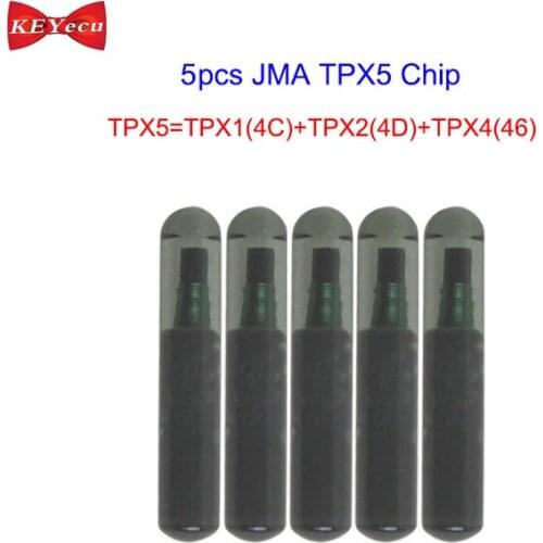 KEYECU 5pcs JMA TPX5 Glass Transponder Chip =TPX1(4C)+TPX2(4D)+TPX4(46)