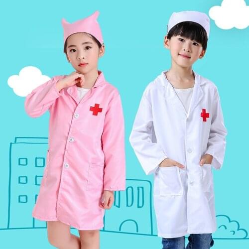 Halloween Doctor Nurse Costumes for Kids Carnival Party Fancy Toy Set Cosplay Anime Girl Boy Festival Uniform Work Wear Set