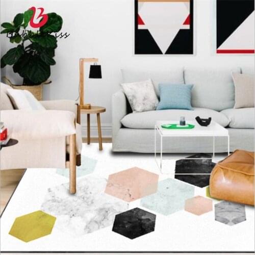 Bubble Kiss Nordic Style Abstract Colorful Marble Pattern Rug Home Large Size Living Room Decor Area Rug Anti-wrinkle Floor Mats
