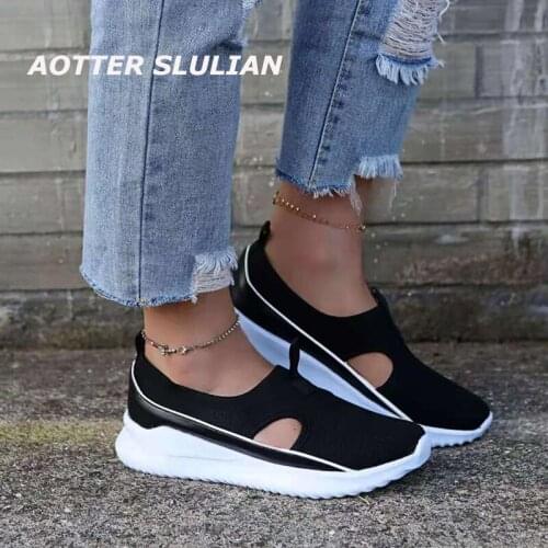 Fashion Women Sneakers Socks Shoes Casual Black knitted Vulcanized Shoe Summer Female Trainers Tenis Feminino Mesh Loafers Mujer