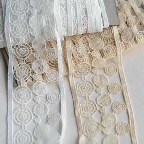 1 Meter Unique Design Embroidery Lace Hight Quality Water Soluble Lace Fabrics Lace Trims DIY Sewing Accessories 6.5cm