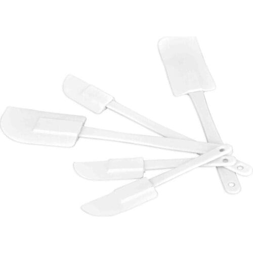 Kitchen Bakeware Plastic Pastry Tools Spatulas Cream Butter Cake Spatula Mixing Batter Scraper Brush Butter Mixer 5pcs/set